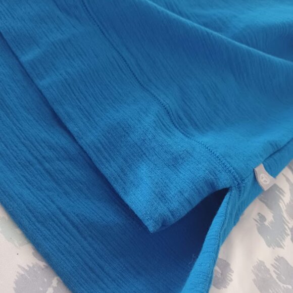 T by Talbots Women’s Long Sleeve Top Blue Stretch Cotton Modal UPF 50+ Size L - Picture 6 of 6